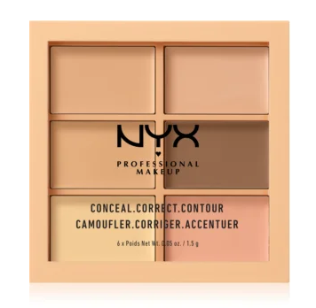 NYX Profesional Makeup Paleta korektorov Conceal Correct Contour Light