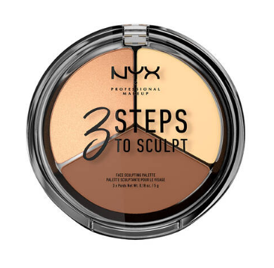 NYX Professional Makeup Kontúrovacia paletka na tvár 3 Steps To Sculpt Light