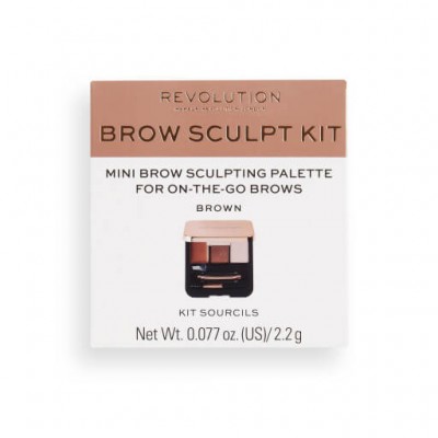 Makeup Revolution Súprava na úpravu obočia Brow Sculpt Kit Brown