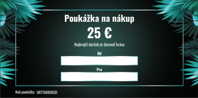 Darčeková poukážka v hodnote 25€